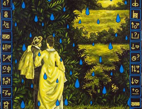 Blue droplets rain